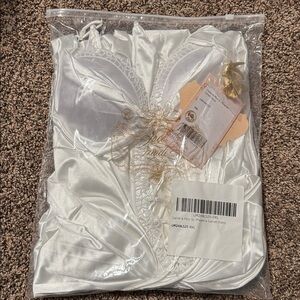 Luxurious White Satin Chemise